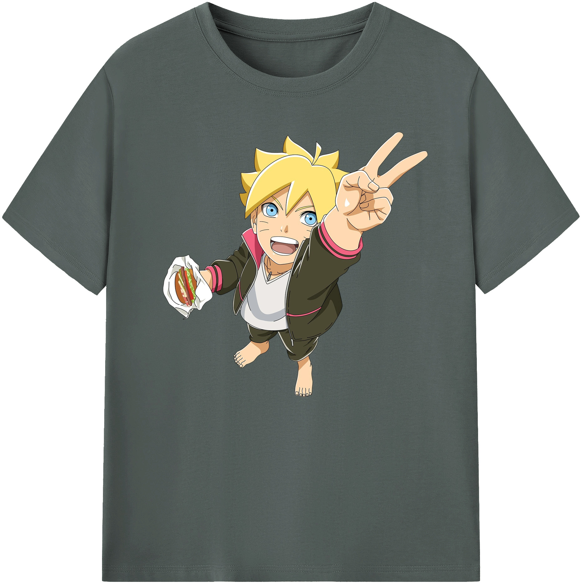 （画像用） NARUTO -ナルト- うずまき ボルト Uzumaki Boruto 綿100％ メンズ半袖Tシャツ｜肌触りやわらか＆通気性